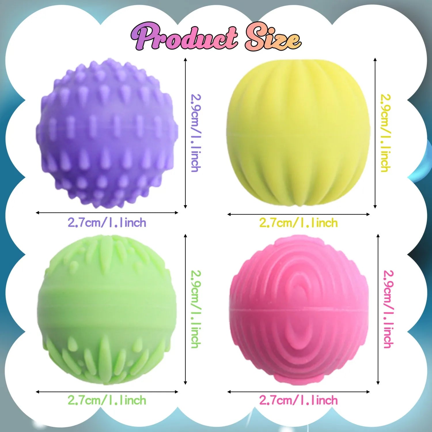 12PCS Speks Magnetic Color Choice Balls - Relax for Desk, Car & Home Decor - Silicone Perfect Birthday Gift Interactive Supplies