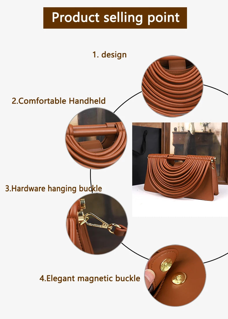 Women's Woven Line Tassel Tote Handbag