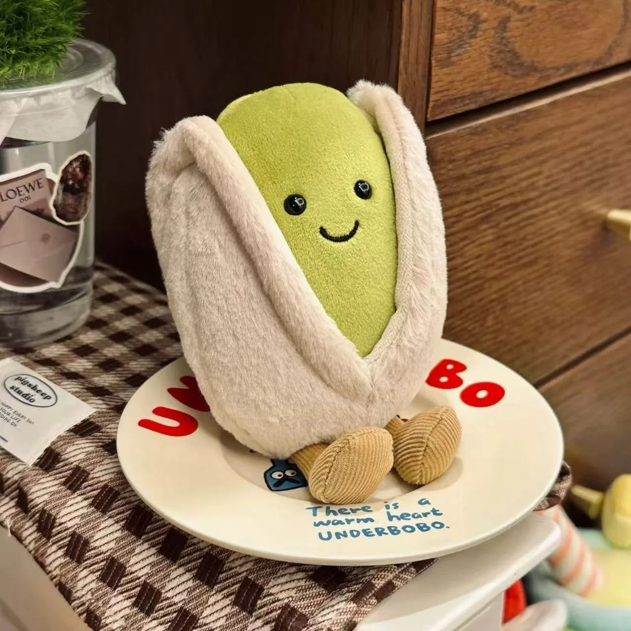 Jellycat-Style Pistachio Plush Doll | 12cm Cartoon Stuffed Toy — Kids Room Decor & Birthday Gift