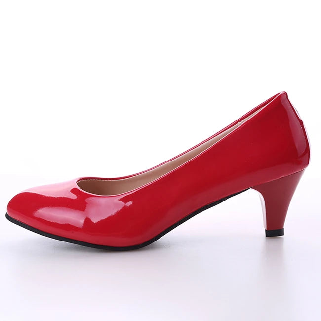 Women's Medium Spike Heel Round Toe Office Pumps