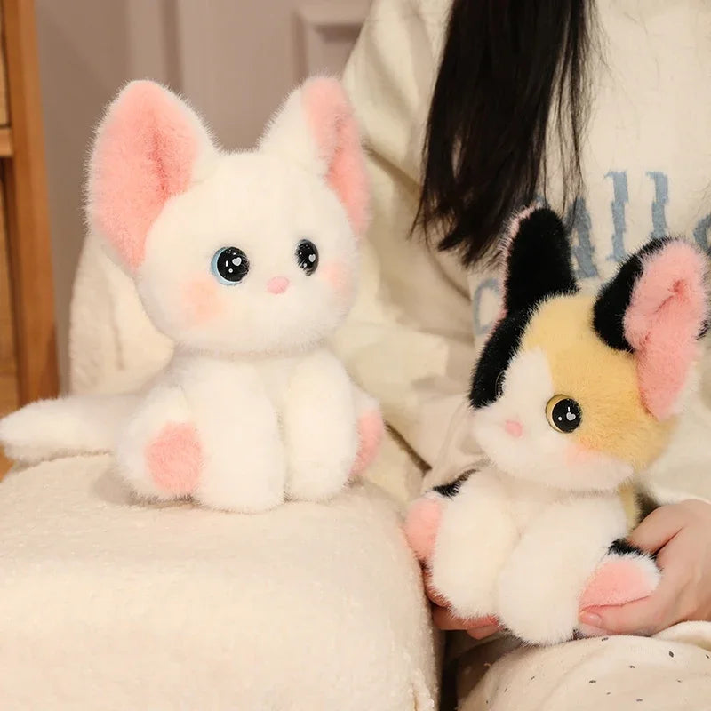 Cute Calico Cat Plush Toy Lifelike Devon Cat Soft Animal Doll Office Classroom Desk Decoration Kids Toys Gift Cat Lovers