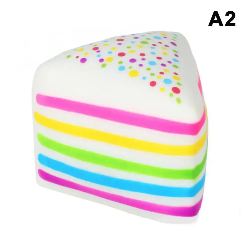 1PCS Rainbow Cake Squeeze Toys Slow-rebound Sensory Fidget Toys Stress & Anxiety Relief For Adults And Kids Birthday Gift