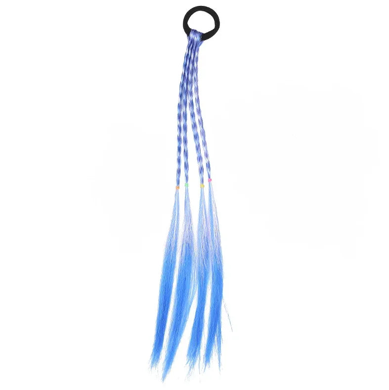 Korean Fashion Kids Wig Braids Girls Dirty Braid Hair Rope Children Gradient Barrettes Headwear Baby Kids Hair Accessories