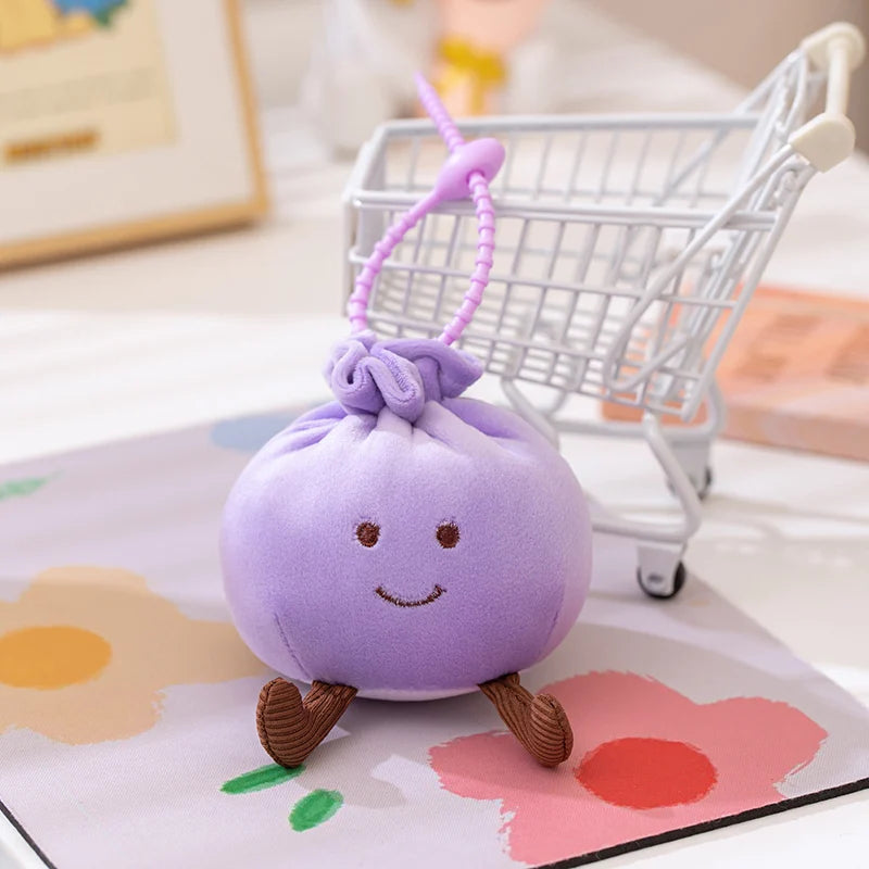 New Steamed Stuffed Bun Dumpling Pendant Imitation Food Cartoon Soft Plush Cotton Toys Stuffed Chinese Food Doll Bag Decoration