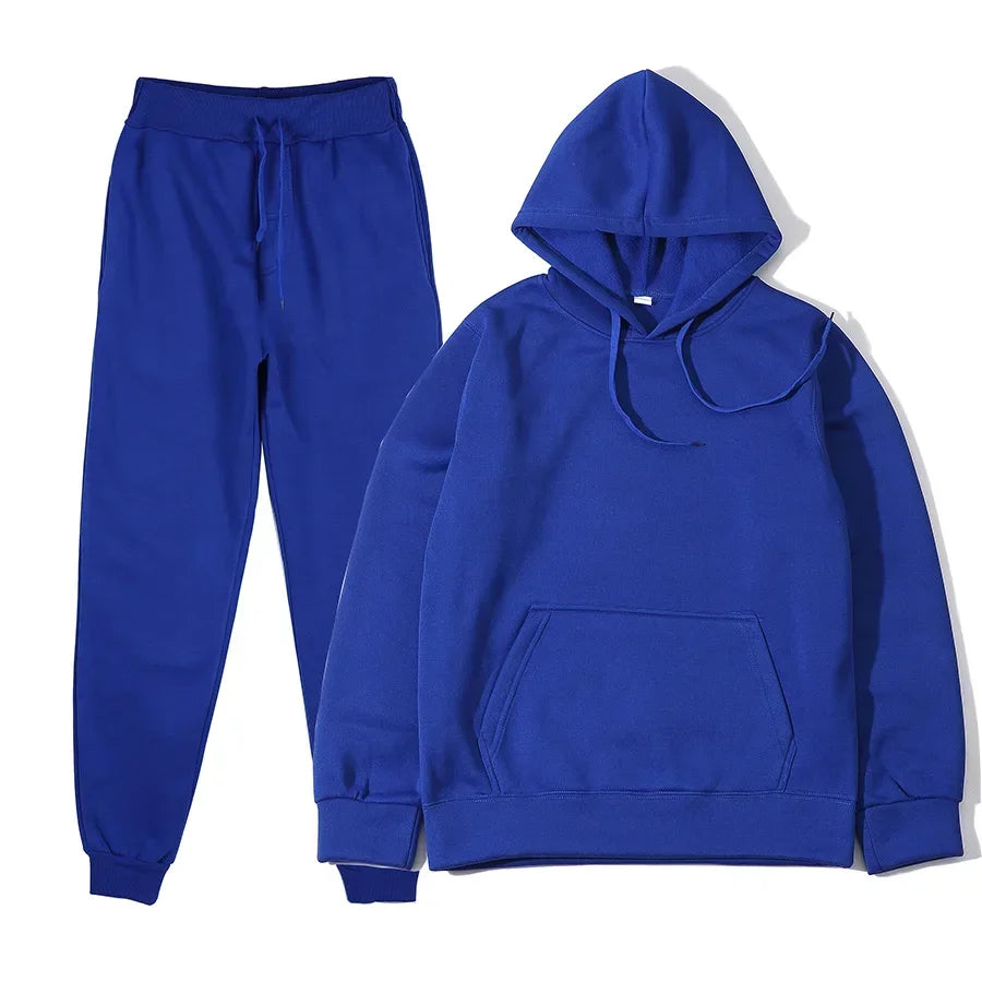 Men's Hoodie & Pants Sports Suit – Two-Piece Casual Running Set