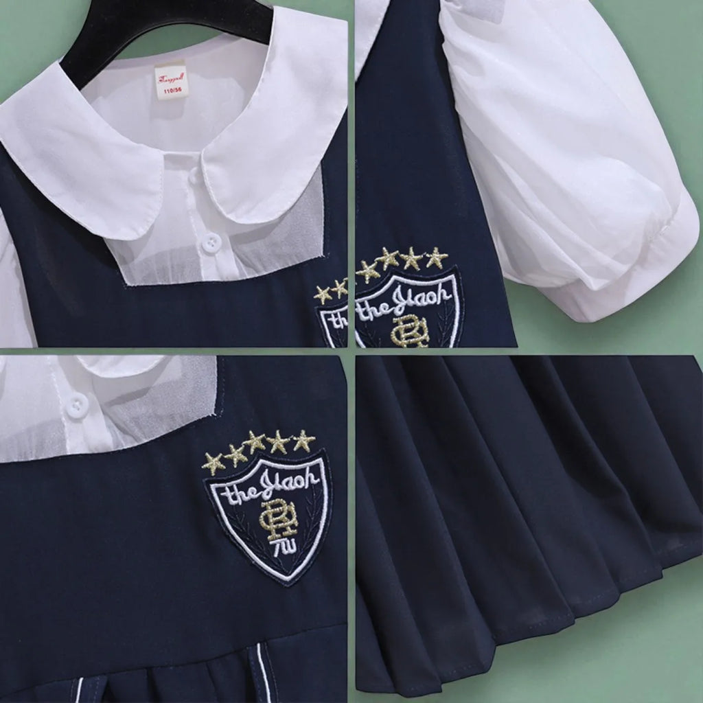 Toddlers Dresses For Girls Children's Dress Summer Cotton Kids School Costumes Short Sleeve Baby  4 5 6 8 9 10 12 Years
