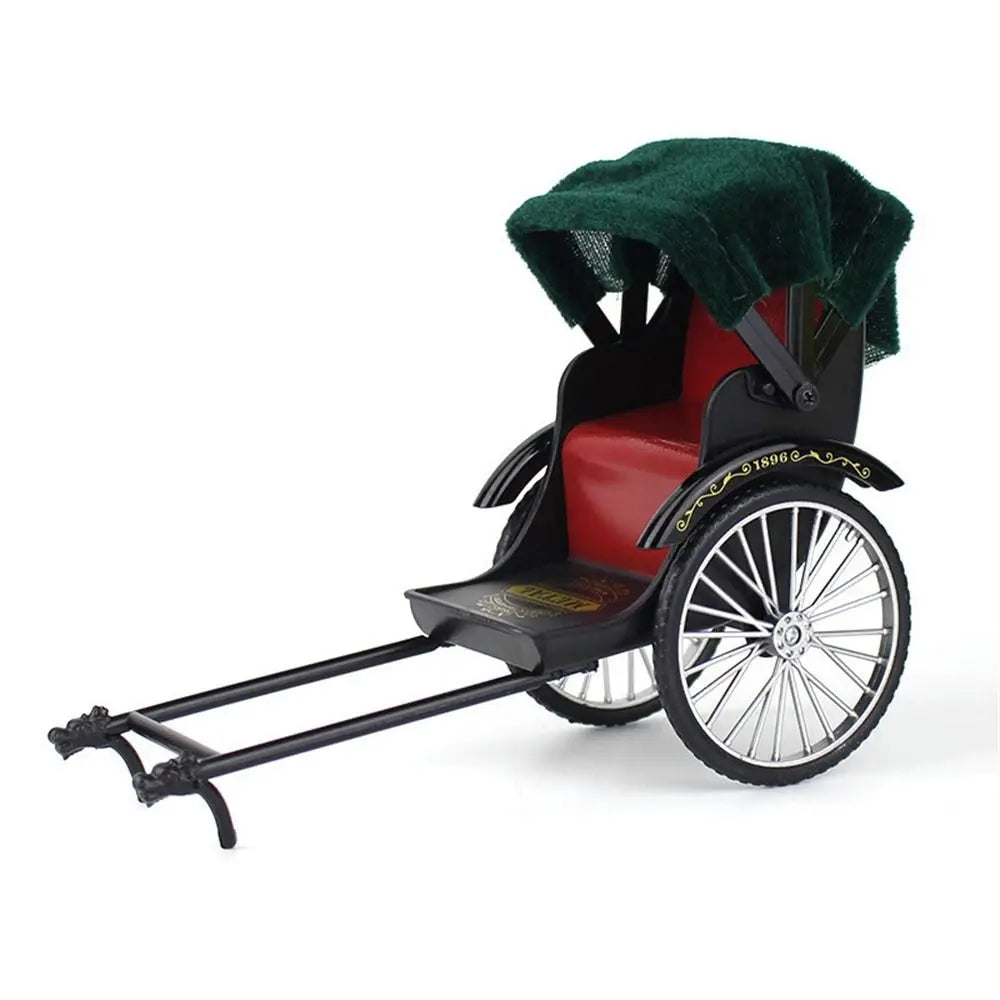Kids Toy Vintage Classic Tricycle Model Metal Diecast Three Wheeled Simulation Tricycle Toy 1:12 Alloy Model Collectibles Gift