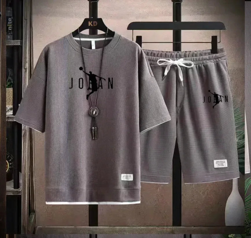 Summer men's suit brand new T-shirt clothing Designer clothing Fashion T-shirt blazer shorts 2-piece set