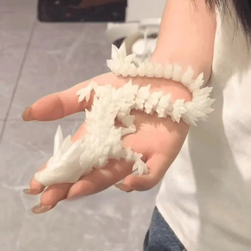 3D Printed Articulated Dragon - Glow in the Dark Desktop Decor