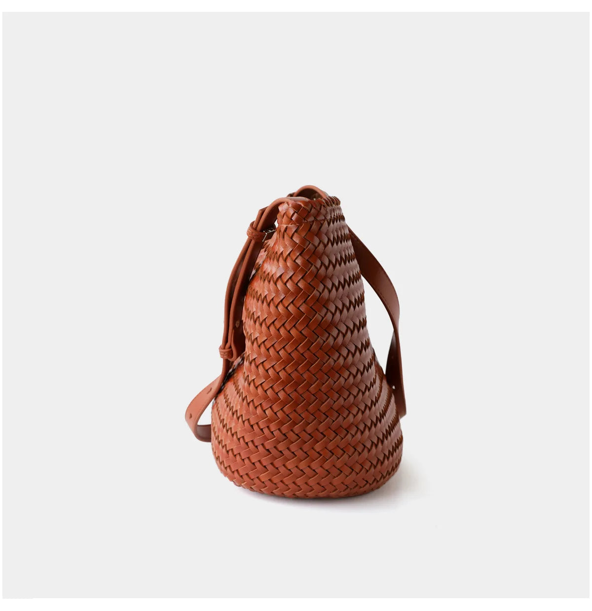 Women's Handwoven Knit Bucket Shoulder Bag