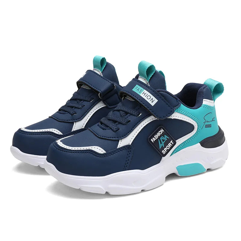 Boys' PU Leather Breathable Sport Sneakers