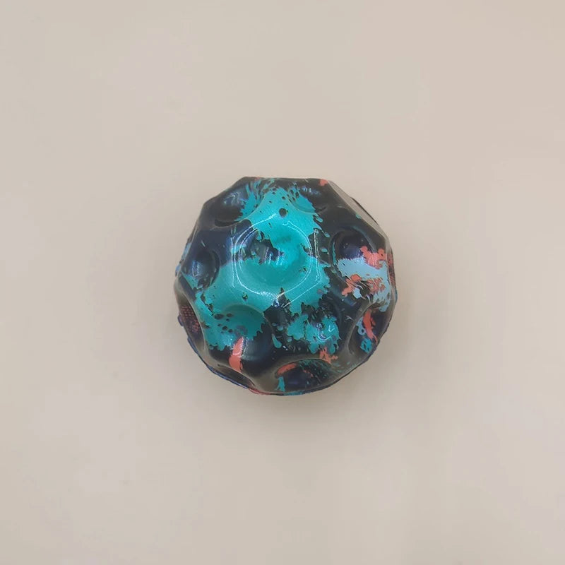 Galaxy Moon Shape Porous Bouncy Ball | Popping Sensory Fidget Toy | Stress Relief | Kids & Adults