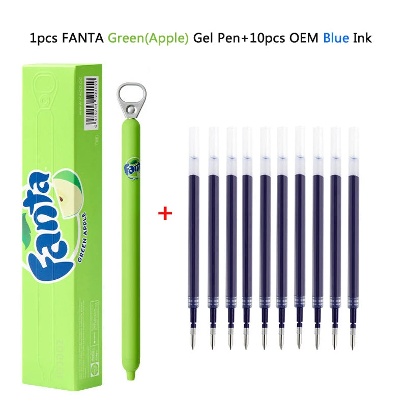KACO x Fanta Pull-Tab Gel Pens,Creative Ins Signature Pen,0.5mm Quick Drying&Comfortable Grip Fun&Stess Relief Kawaii Stationery
