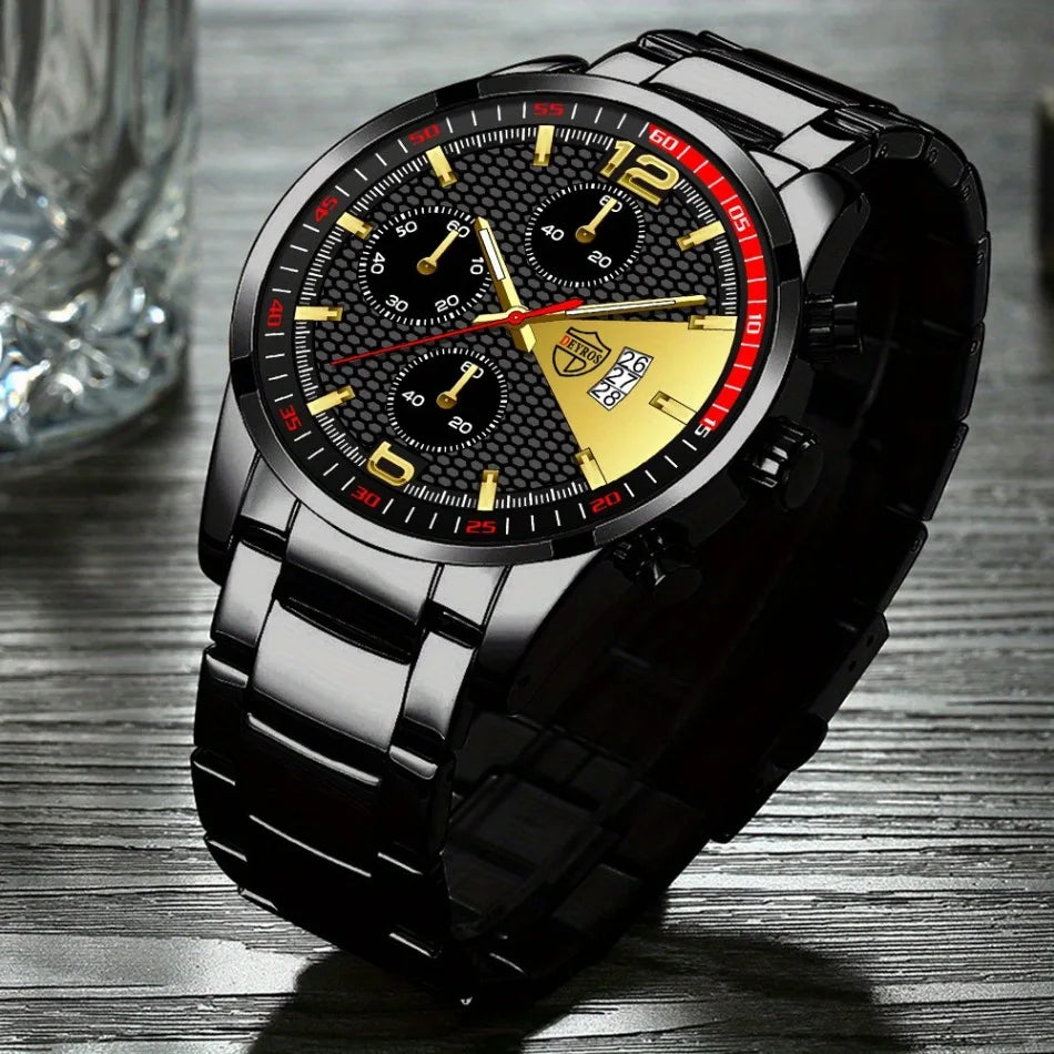 Hot Selling 10 Pcs/set Watches for Men, Watch for Men, Alloy Strap Wrist Watch for Men, Outdoor Style Watch for Men