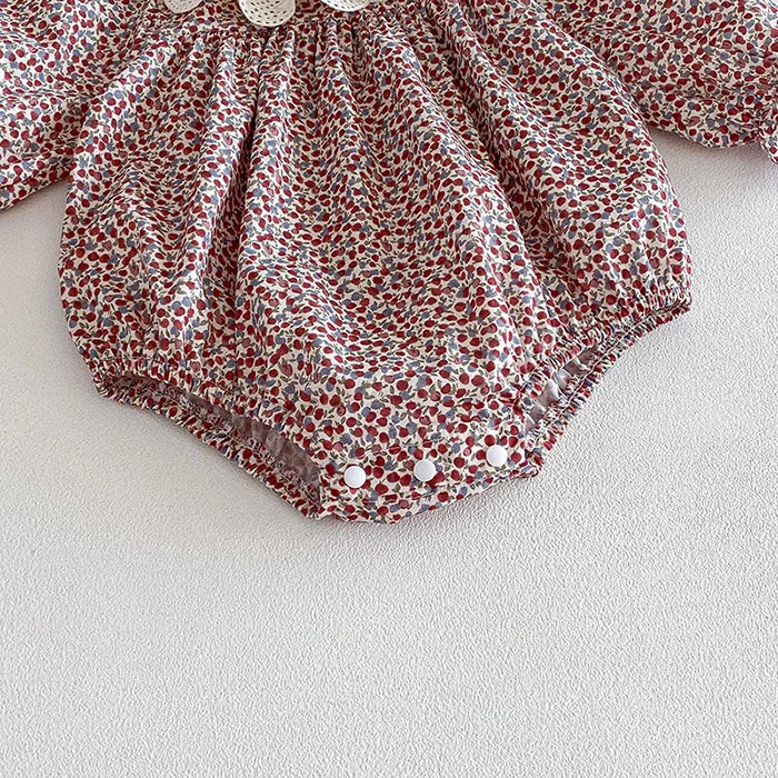 2026 New Spring Sister Dress Kids Princess Dresses Long Sleeved Cotton Print 2-7Yrs Girl Party Dress Baby Girl Romper