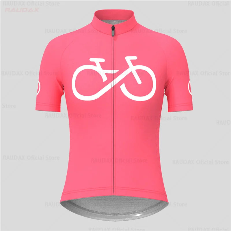 2026 Cycling Jersey Women Bike Mountain Road MTB Top Female Bicycle Shirt Short Sleeve Racing Riding Clothing Summer Blouse Pink