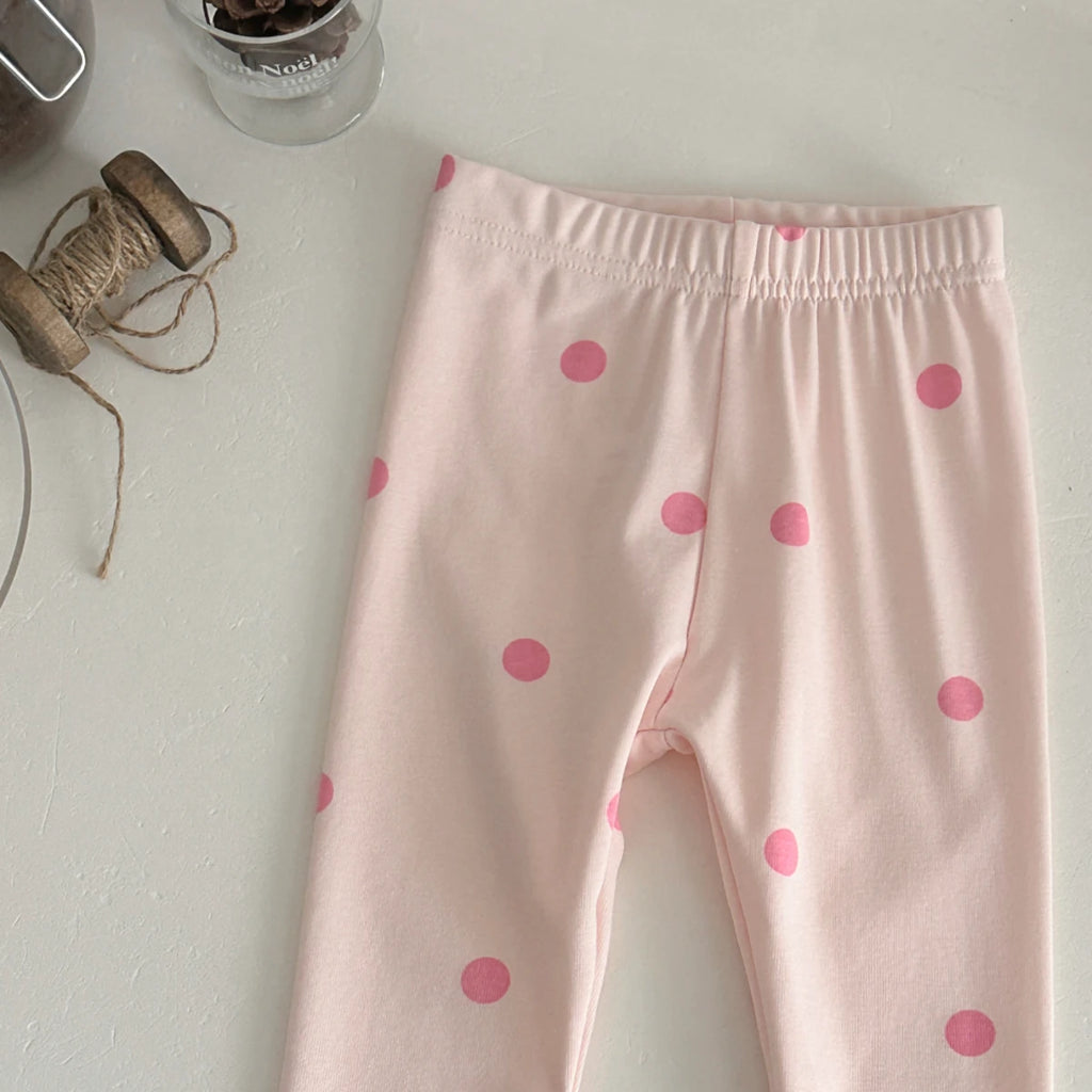 Baby Girl 3D Large Bow Polka Dot Top & Pants 2-Piece Set
