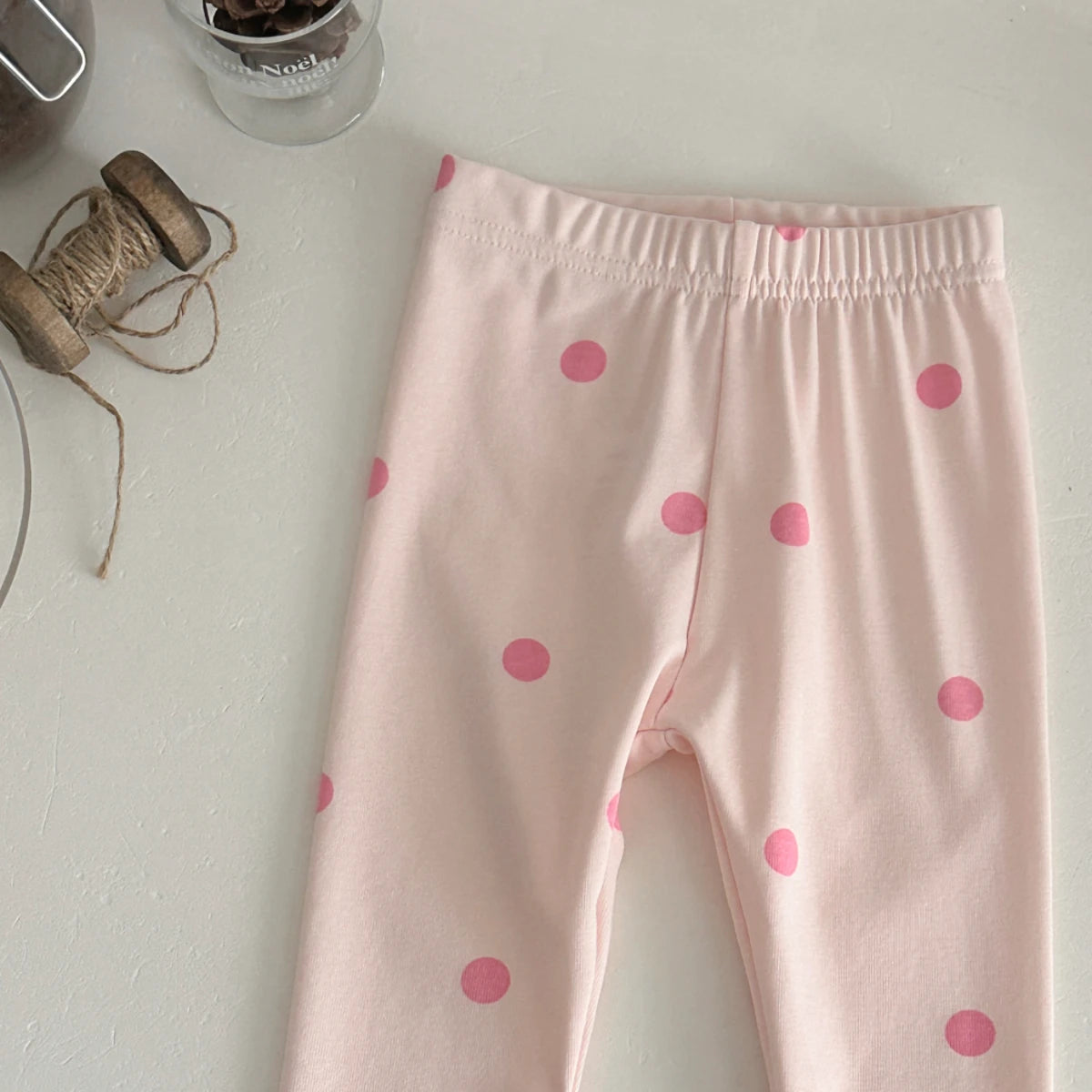 Baby Girl 3D Large Bow Polka Dot Top & Pants 2-Piece Set