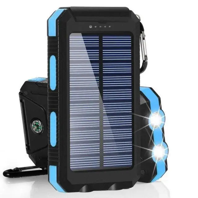 Solar Power Bank 80000mAh Portable Power Bank External Battery Fast Charging Strong Light LED Light for All Smartphones