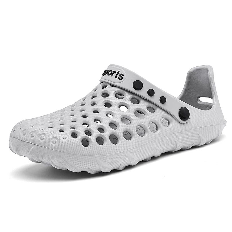 Summer Shoes Men Clogs Eva Slippers Men Flat Sandals Breathable Hole Shoes Men Beach Home Leisure Slides Men Summer Shoes