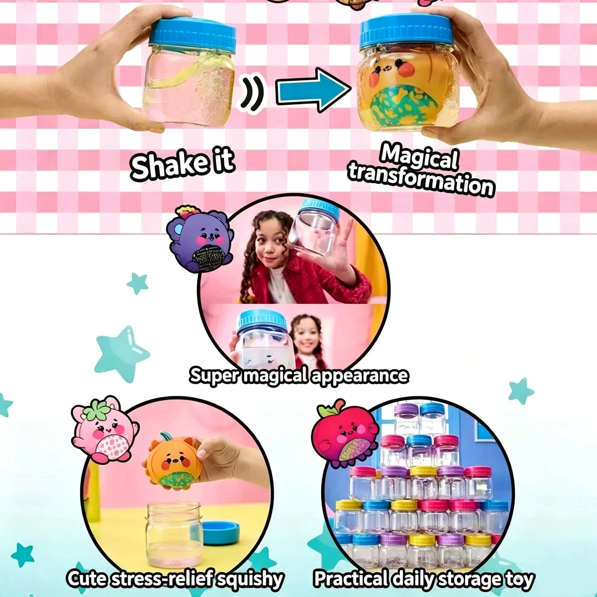 Magic Jellykins Plush | Water-Activated Surprise Stuffed Animal | Stress Relief Toy