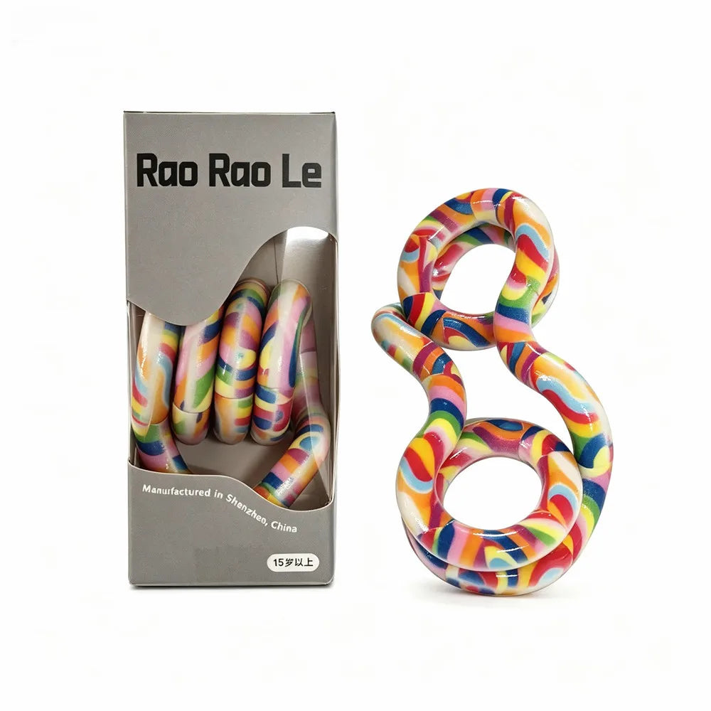 New 2026 Love Heart Tangle Fidget Toy BPA Free Squeeze Finger Rotating Focus Stress Relief Sensory Toy for ADHD Valentine Gift