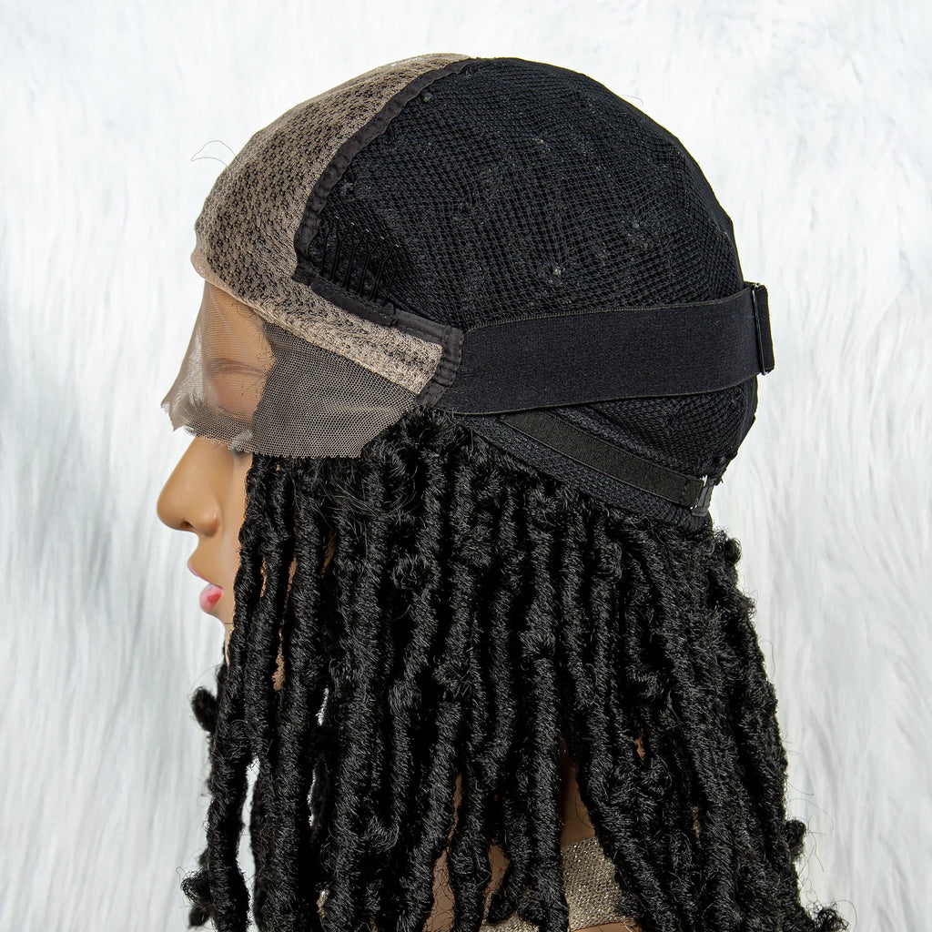 Synthetic Lace Front Wig Braided Wigs Dreadlock Wig 16 inches Short Knotless Butterfly Locs Wigs for Black Women Synthetic Wig