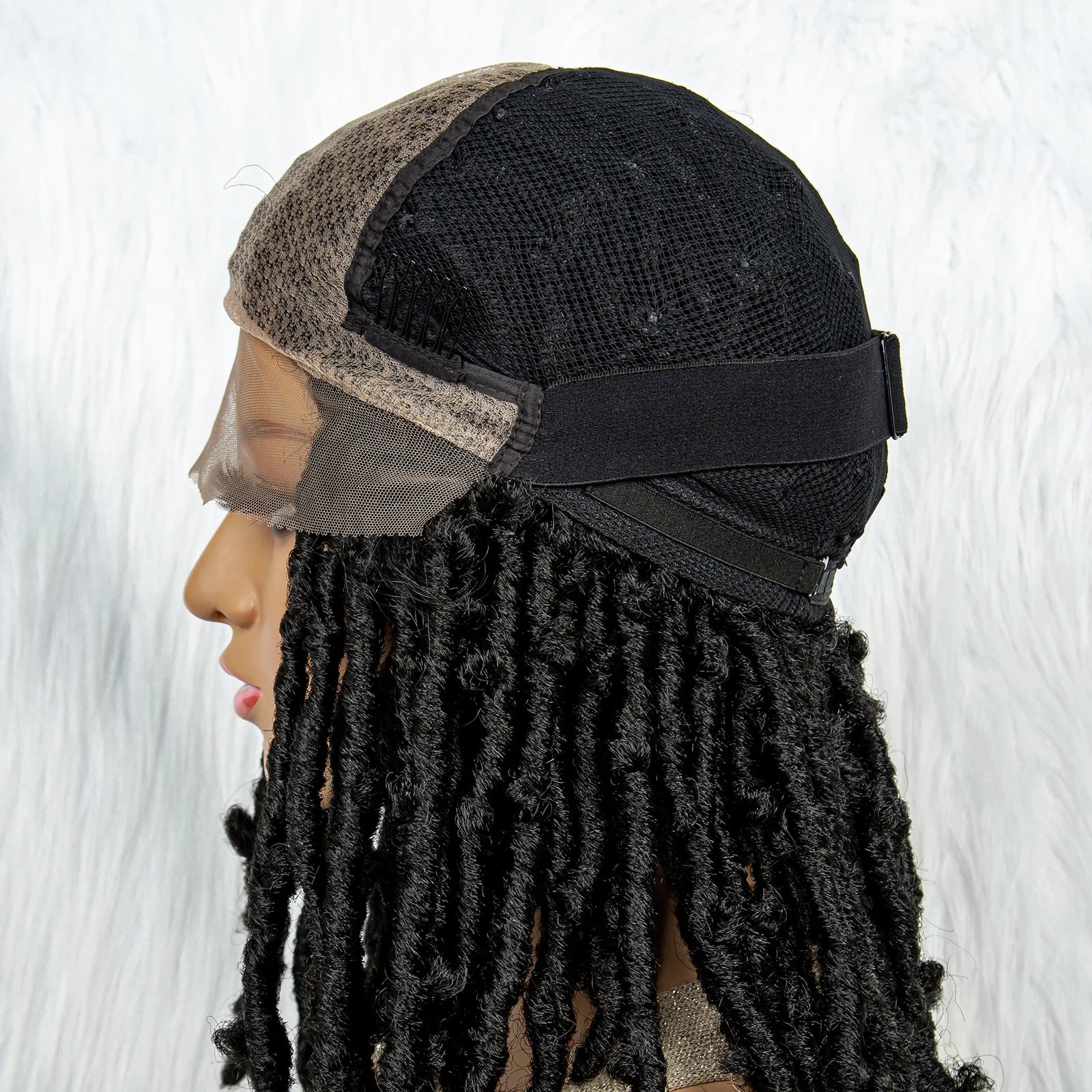 Synthetic Lace Front Wig Braided Wigs Dreadlock Wig 16 inches Short Knotless Butterfly Locs Wigs for Black Women Synthetic Wig