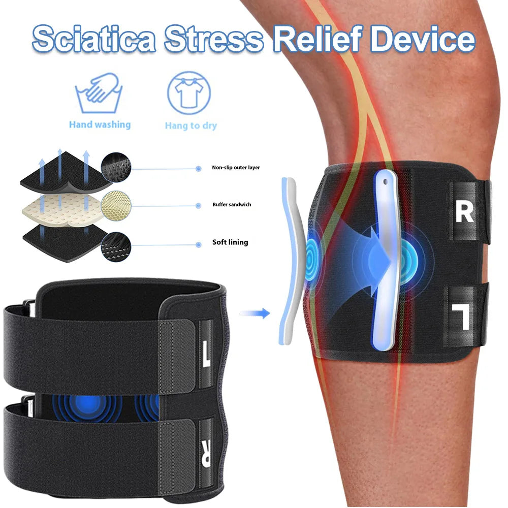 Sciatica Stress Relief Brace Adjustable Sciatica Stress Relief Support Ergonomic Sciatic Nerve Compression Brace for Men Women