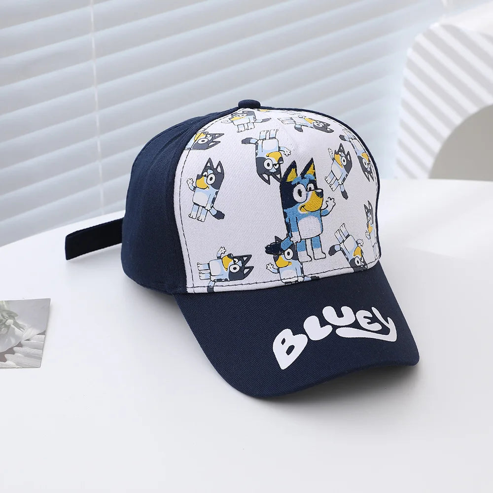 Bluey Kids Cap with Adjustable Velcro 100% Polyester Material Perfect for Spring/Summer Ideal Boy Hat for Sun Protection