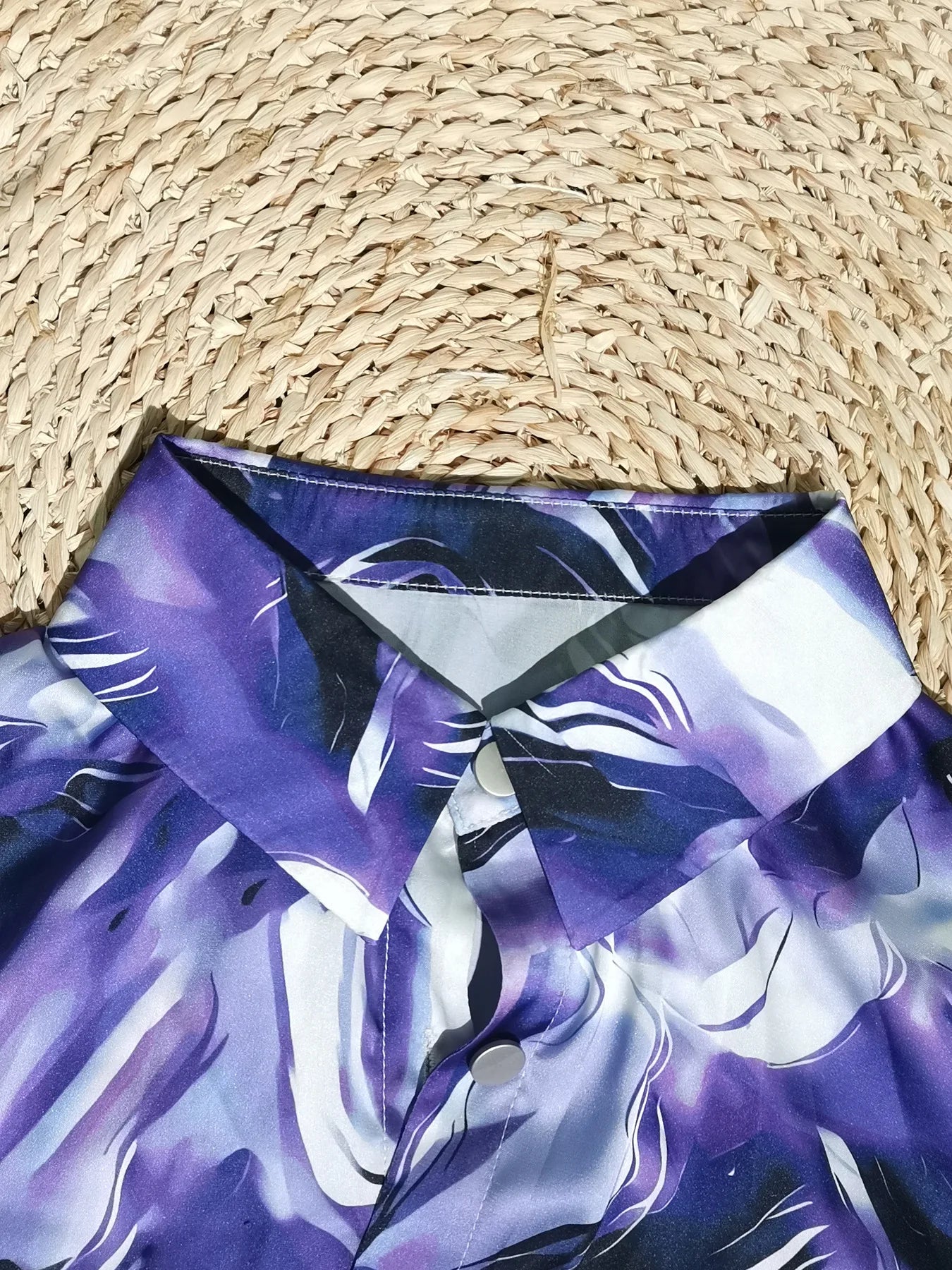 2026 Women's Purple Long-Sleeve Shirt for Fall, Single-Button Collar Print Shirts, Fashionable Fitted Top for Girls.