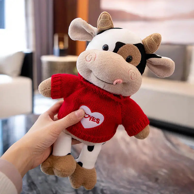Cute Cow Plush Stuffed Animal Doll — 30cm