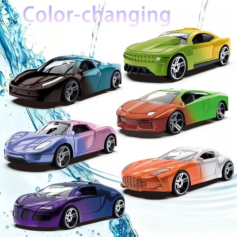 Color Change Cars Toy Vehicles in Water Color Changing Bath Toys Car Goodie Bags Fillers Funny Gift for Kids Themed Party Favors