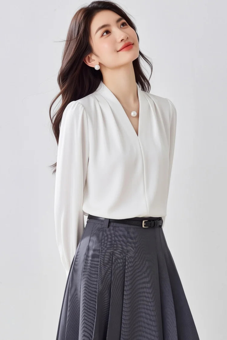 Women's Satin Office Blouse