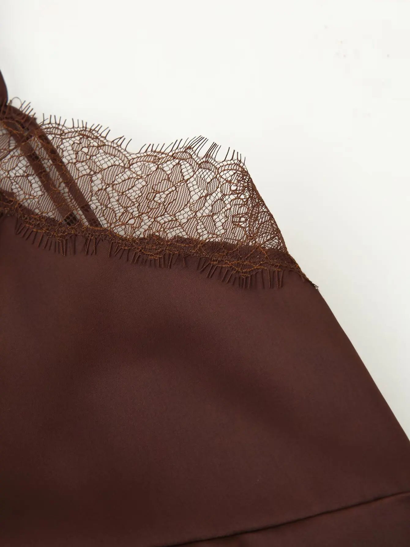 HH 2026 New Fashion Woman Lace Trim Sling Sleeveless V Collar Backless Mini Top Female Slim Fit Thin And Light Sexy Top