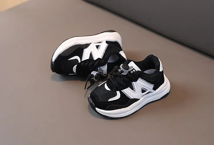 Kids' Unisex Breathable PU Leather Sport Running Sneakers