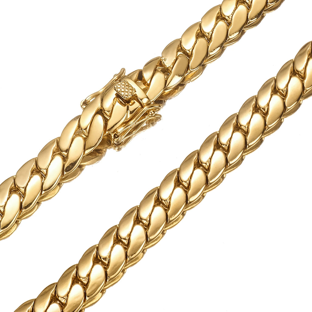 Cuban Link Chain Necklace For Men, Trendy Whip Chain Necklace
