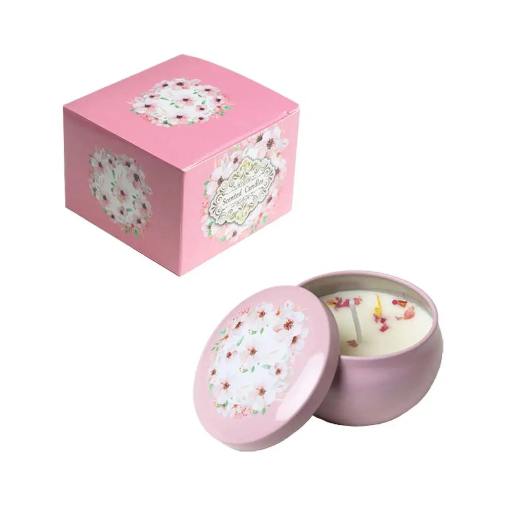 Vintage Floral Soy Wax Scented Candle Jar | 8 Fragrances – Lavender, Rose & More