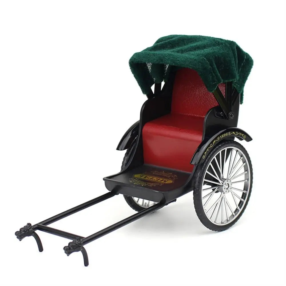 Kids Toy Vintage Classic Tricycle Model Metal Diecast Three Wheeled Simulation Tricycle Toy 1:12 Alloy Model Collectibles Gift
