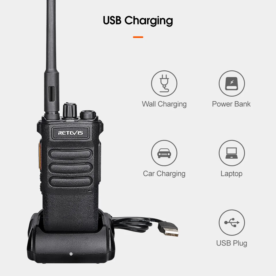 Retevis RT86 Walkie Talkie Professional Two Way Radio Long Range Walkie Talkie Communication radio for Outdoor Business