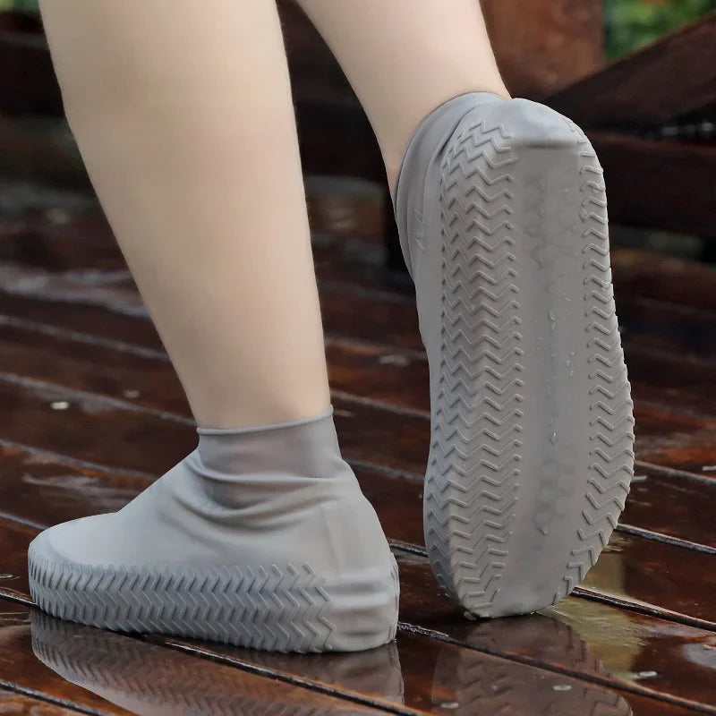 2026 New Reusable Waterproof Rain emulsion Shoes Covers Outdoor Rain Boot Overshoes Walking Shoes Accessories Shoe Cover 1Pair