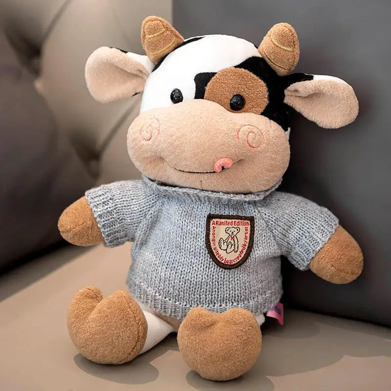 Cute Cow Plush Stuffed Animal Doll — 30cm