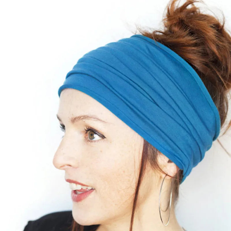 New Elastic Cycling Headband Women Fitness Headband Sweatband Fitness Headwrap Non-slip Bike Headwear Running Fitness Hairband