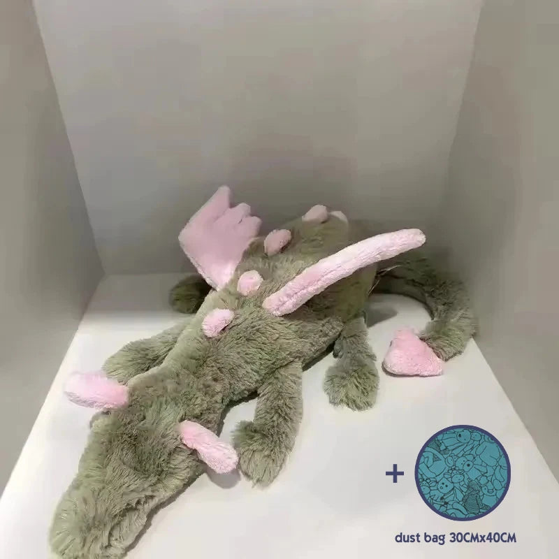 50cm Matcha Dragon and Scarlet Heart Dragon Plush Toys, Cute and Soothing Companion Plush Toys, Perfect for Holiday Gifts.