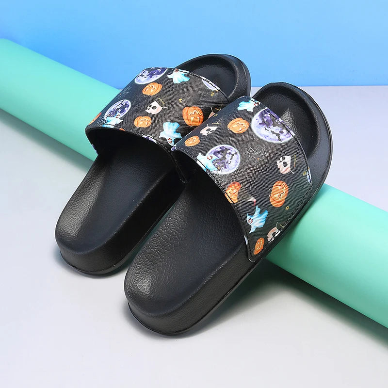 Kids' Cartoon PU Leather Sandal Slippers