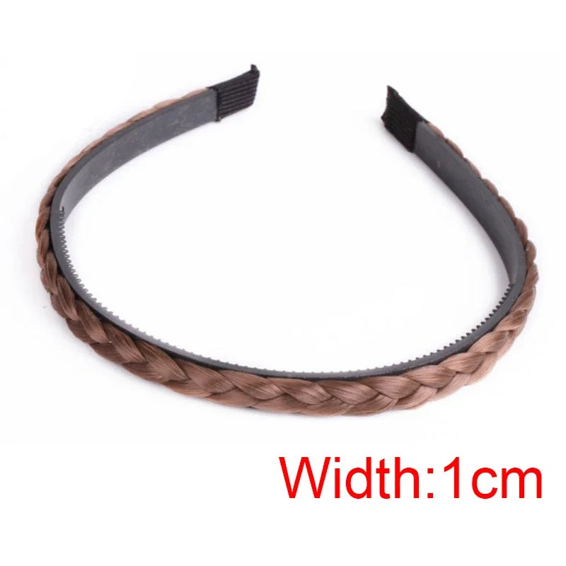 Braid Hair Band Women Fishbone Braid Women Wig Twist Braid Headband Hairpin Bohemia Non-slip Headdress Bridal Hair Accessories