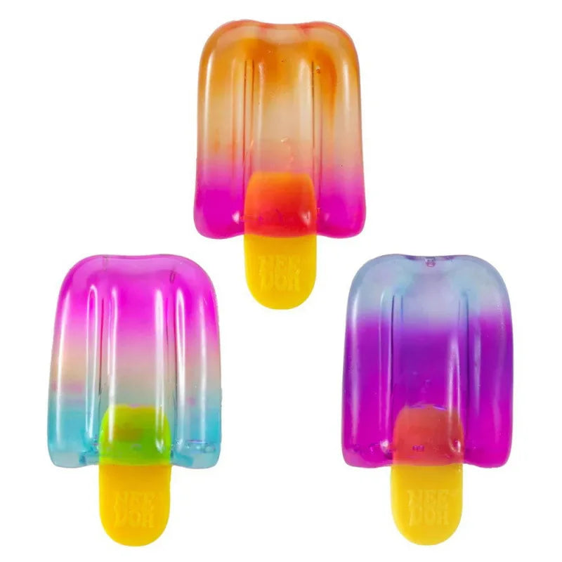 Schylling Needoh Nice Cube & Nice-Sicle | Squishy Stress Relief Anti-Anxiety Squeeze Toy for ADHD