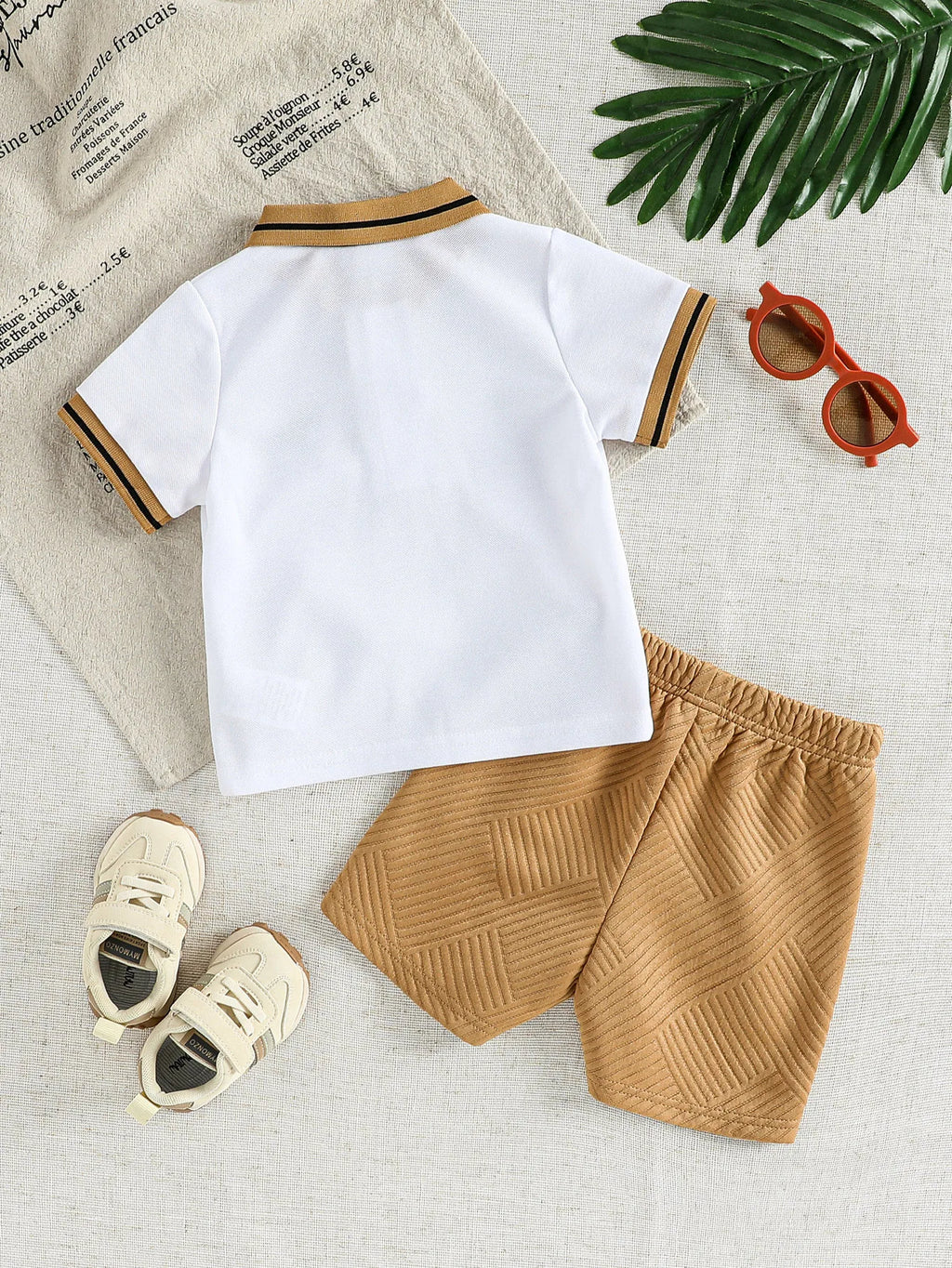 Baby Boy Cartoon T-Shirt & Shorts Summer Outfit Set