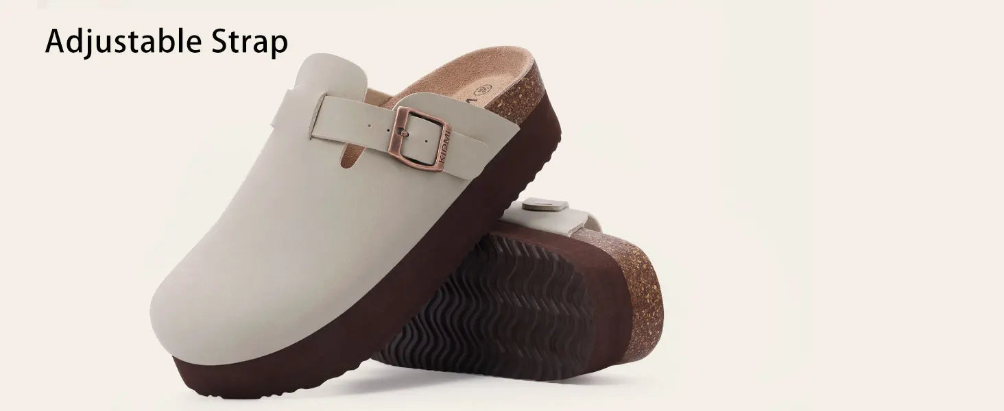 Goosecret Men Cow Suede Clogs Soft Cork Footbed Men Mules Slippers Fashion Men House Sandals With Arch Support Men Beach Sandals