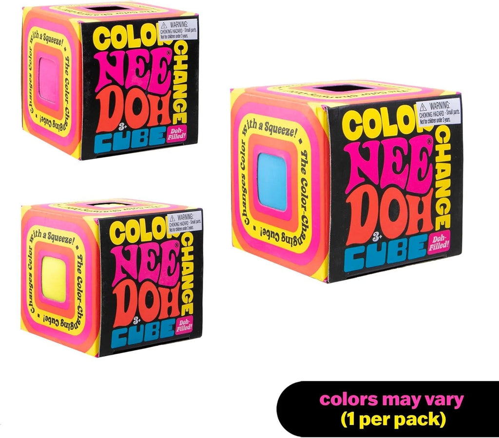 Needoh Color Cube Sensory Fidget Cube | Stress Relief & Anxiety Tool for Focus & ADHD